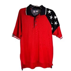 Rock Point Freedom Men's Polo Flag Design Size L USA Troops